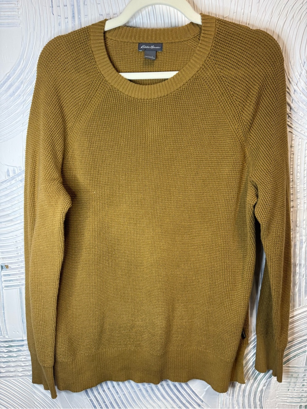 Eddie Bauer women's Crewneck Sweater in Mustard Brown